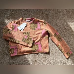 NWT ZARA patchwork sweater